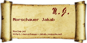Morschauer Jakab névjegykártya